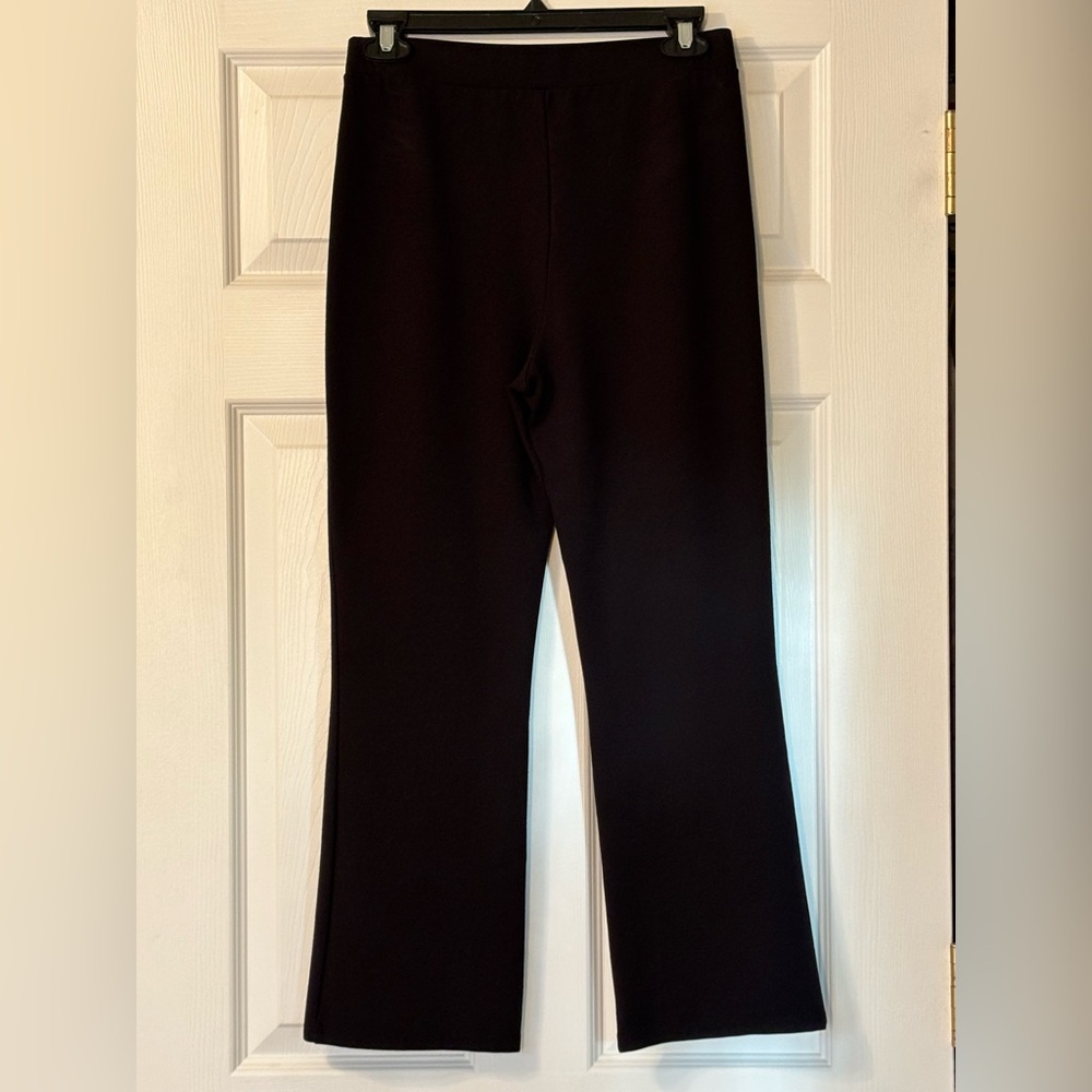 Marine Layer Black Kick Flare Pull On Cropped Pants Size M Like New - Picture 4 of 9